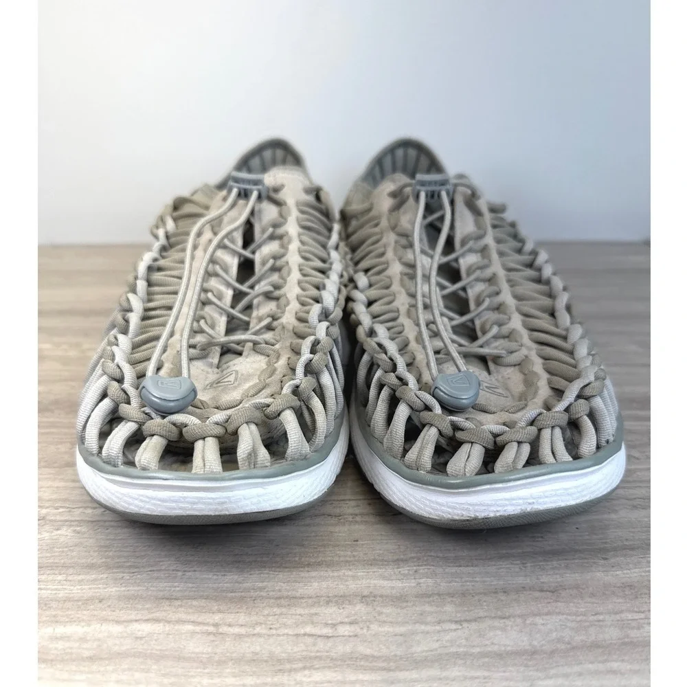 KEEN Uneek O2 Light Grey Braided Cord Sandals Men's Size 14 Gorpcore